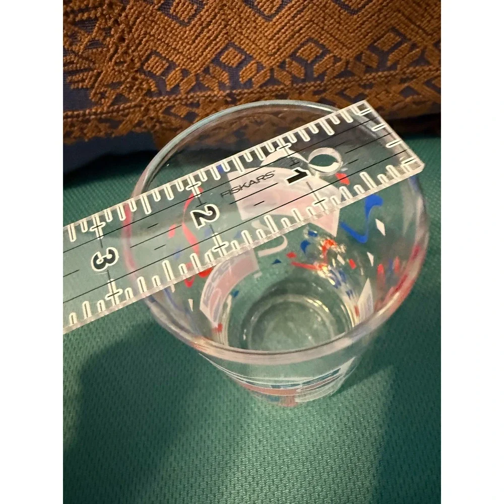 Vintage Pepsi Cola Drinking Glasses Set‎ of 2 Logo and Confetti Graphics Retro